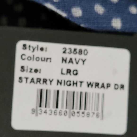 NEW One Teaspoon Starry Night Navy V-Neck Wrap Dress - Picture 8 of 11